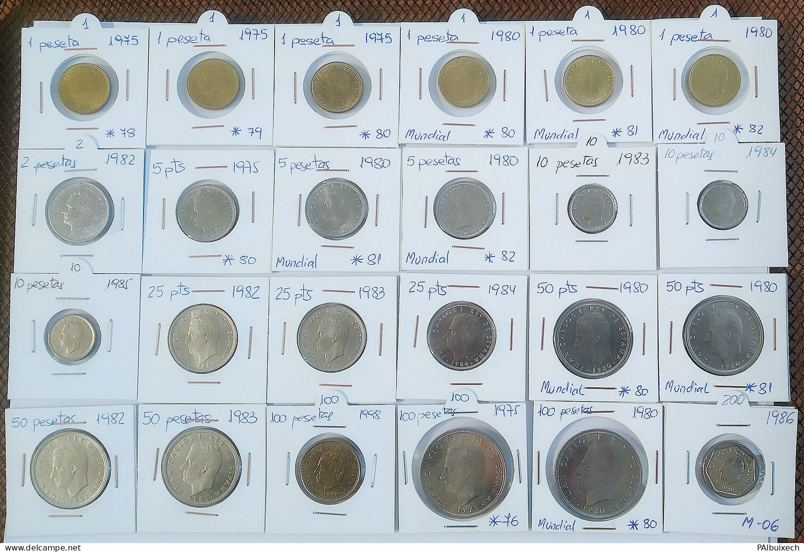Lote De 24 Monedas Juan Carlos De Distintos Valores Y Varios Años - Other & Unclassified