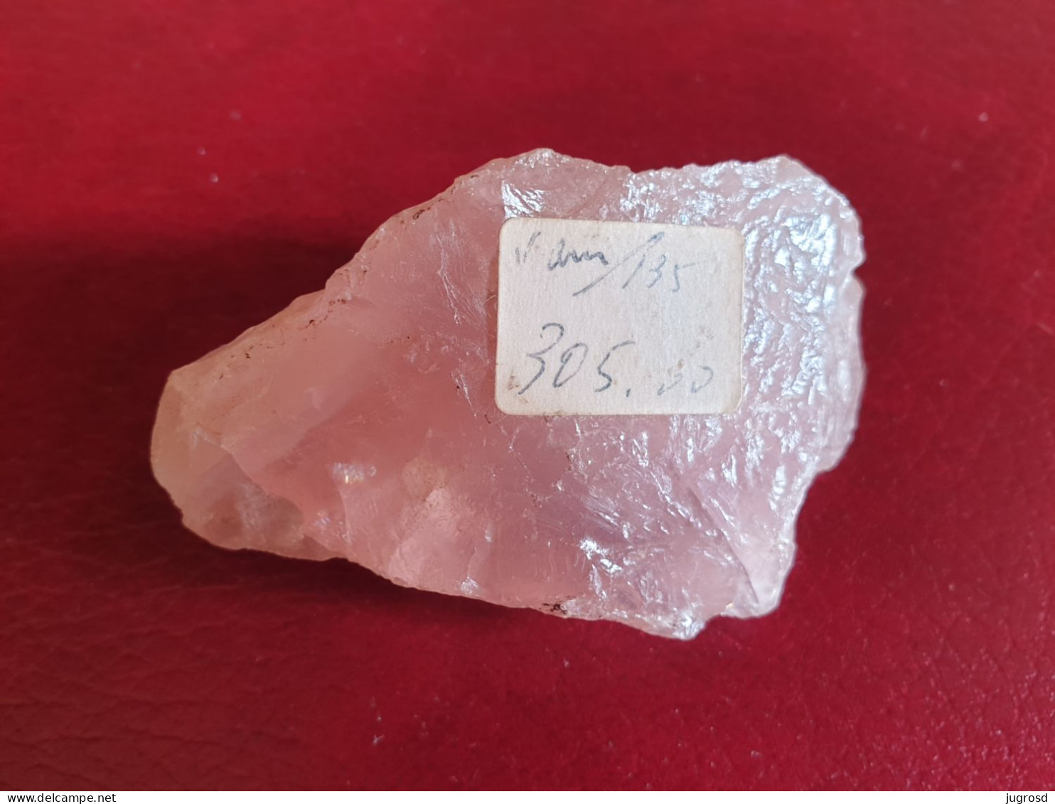 Bloc De Quartz Rose Longueur 7,1 Cm Poids 84 Grammes - Minerali