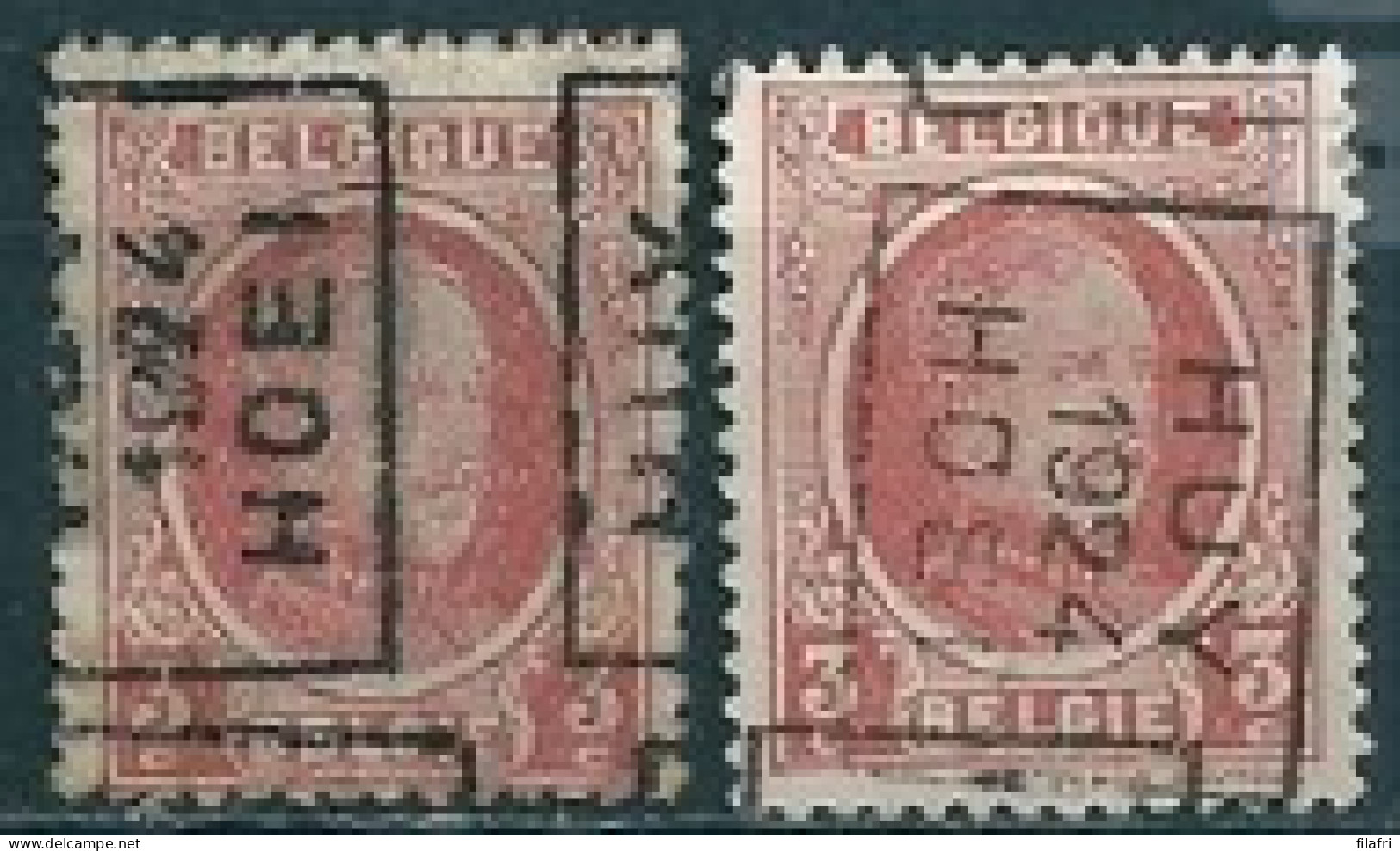 3319 Voorafstempeling Op Nr 192 - HUY 1924 HOEI - Positie A & B - Rollo De Sellos 1920-29