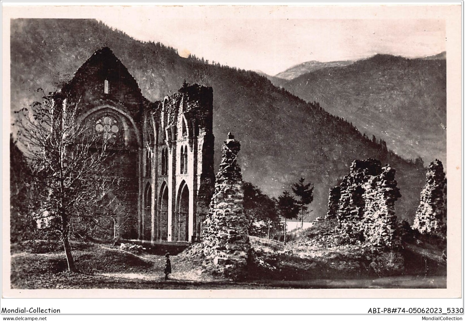 ABIP8-74-0639 - SAINT-JEAN-D'AULPS - Route Des Alpes Vers Les Gorges Du Pont Du Diable -Ruines De L'Abbaye  - Saint-Jean-d'Aulps