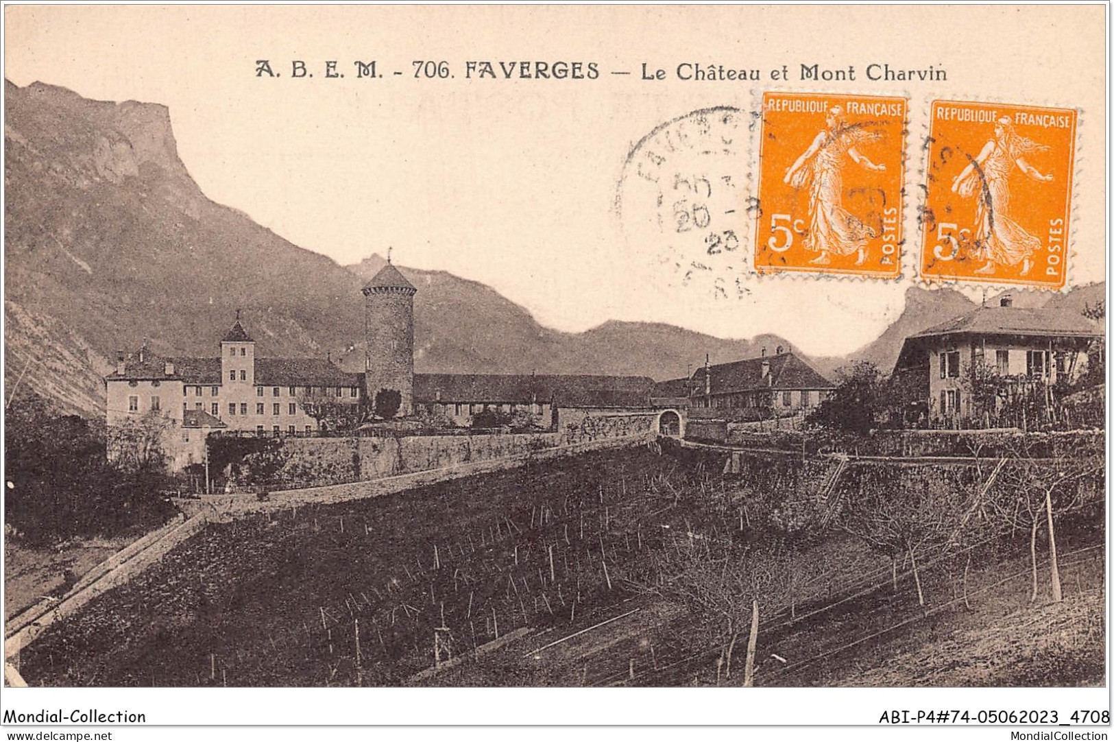 ABIP4-74-0328 - FAVERGES - Le Chateau Et Mont Charvin  - Faverges