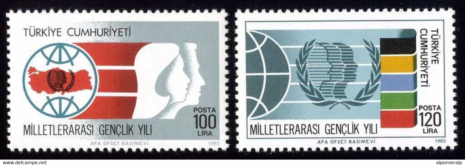 Türkiye 1985 Mi 2718-2719 MNH Youth Year - Unused Stamps