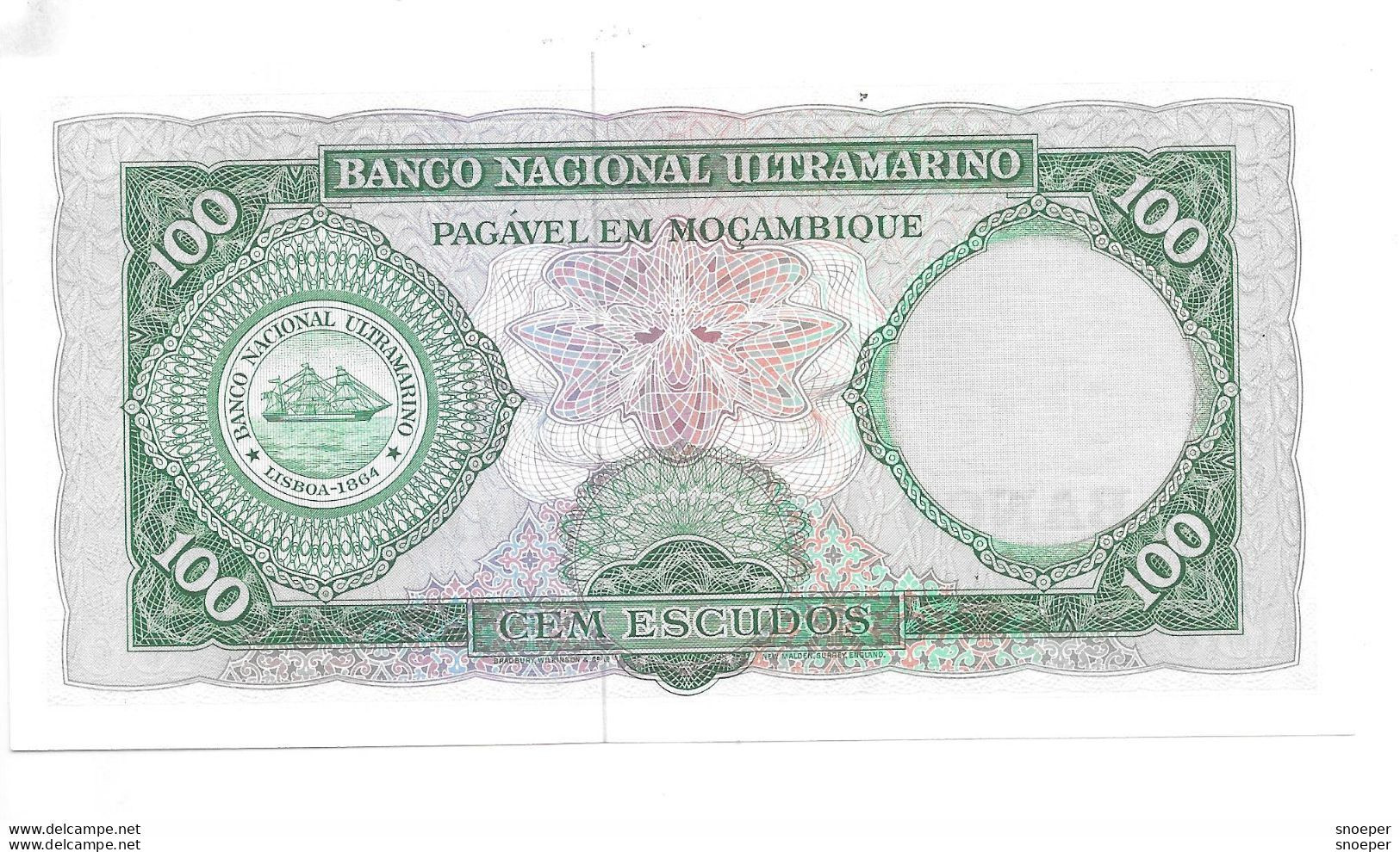 *mozambique 100 Escudos 1976  117 Unc - Moçambique