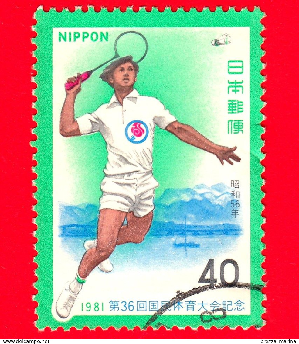 GIAPPONE - Usato - 1981 - Sport - Meeting Nazionale Di Atletica Leggera - Giocatore Di Badminton - 40 - Used Stamps