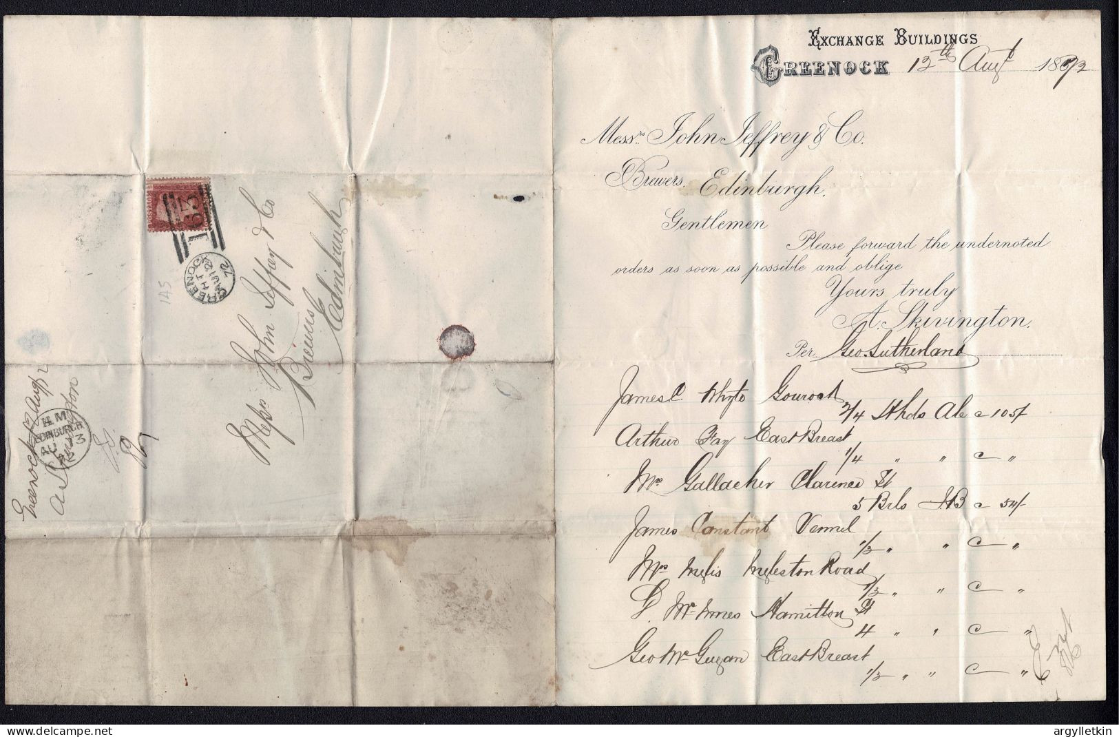 SCOTLAND PAISLEY GREENOCK 1836-1850 - Storia Postale