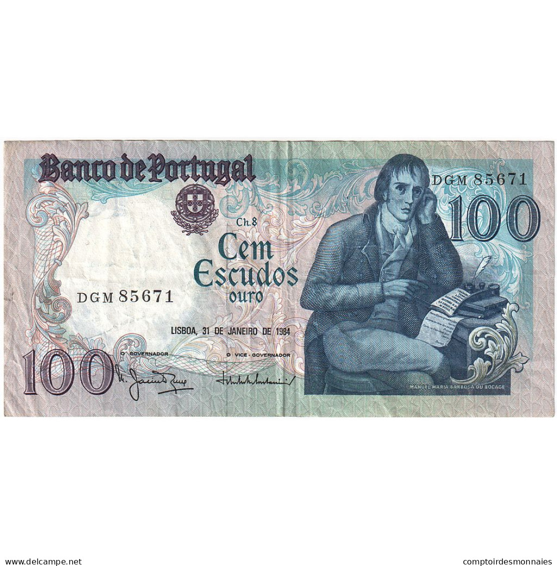 Portugal, 100 Escudos, 1984, 1984-01-31, KM:178c, TTB - Portugal