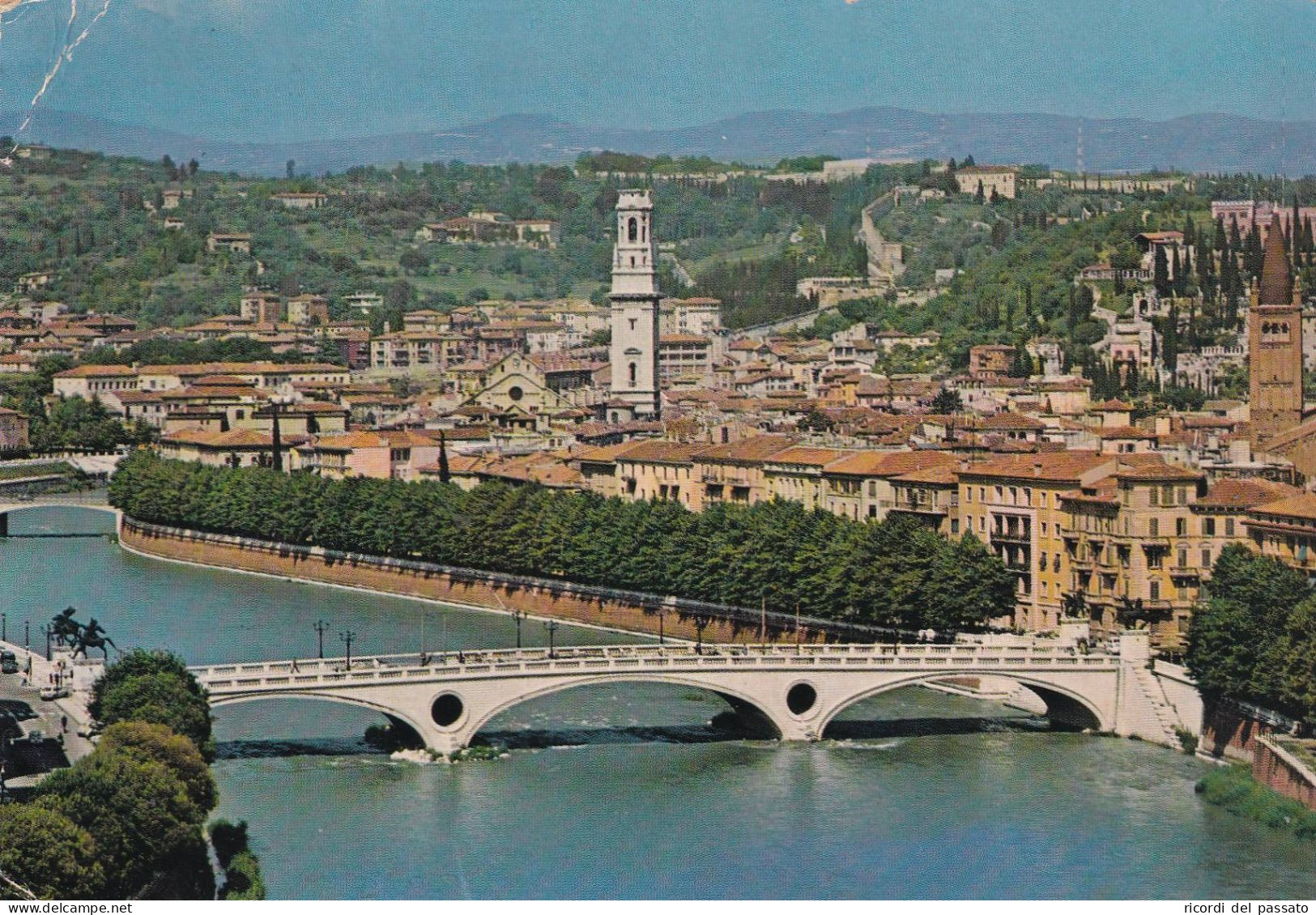 Cartolina Verona - Ponte Della Vittoria - Panorama - Verona