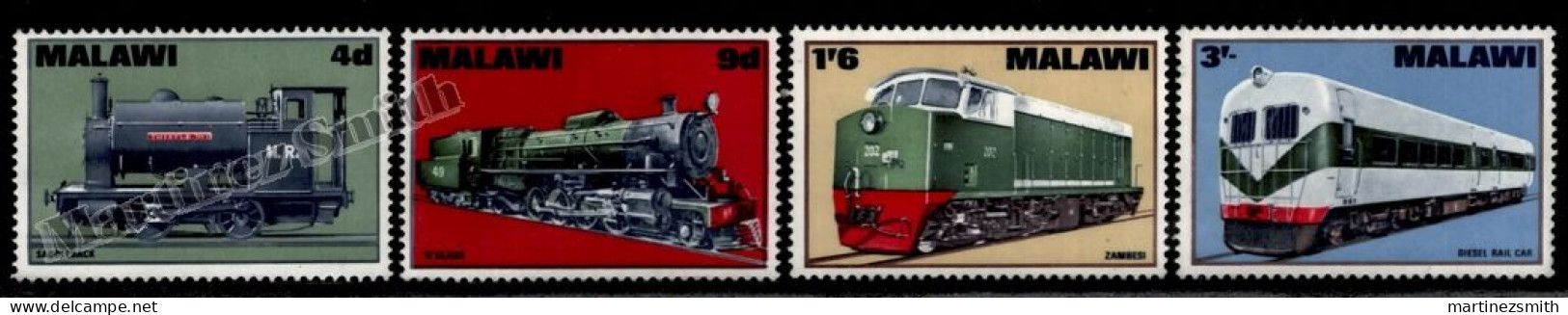 Malawi 1968 Yv. 84-87, Trains, Malawi Railways Locomotives, Engines, Transport - MNH - Malawi (1964-...)