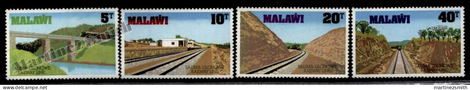 Malawi 1979 Yv. 330-33, Opening Of The New Railway Line, Trains - MNH - Malawi (1964-...)