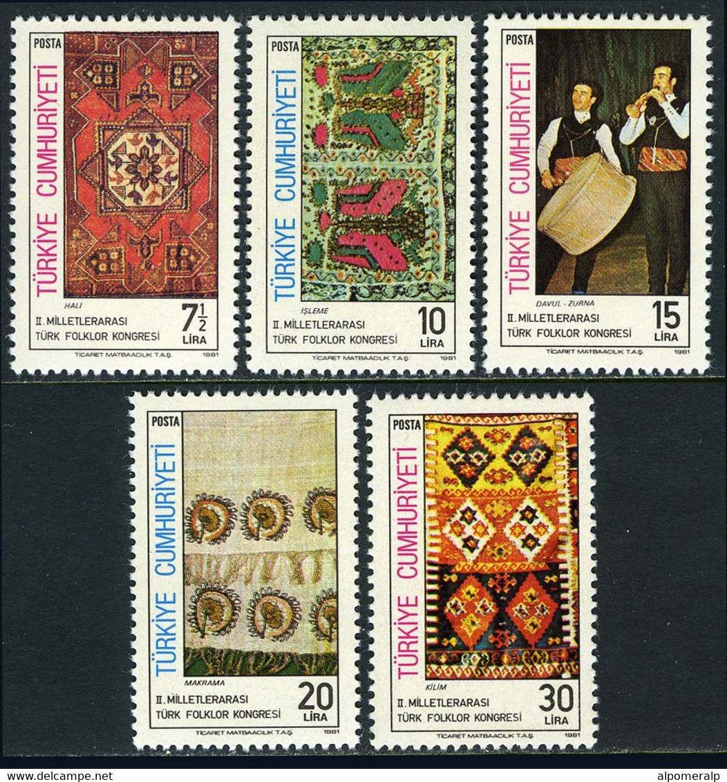 Türkiye 1981 Mi 2567-2571 MNH Folklore Congress - Nuovi