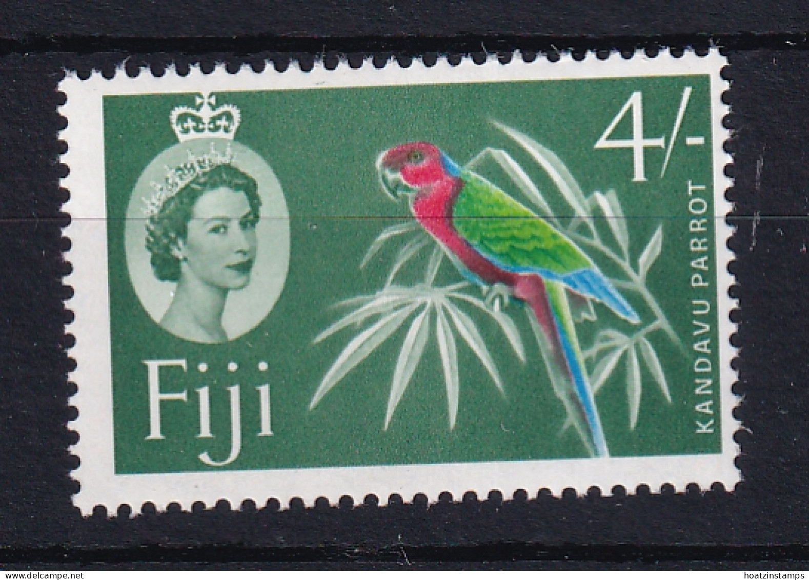 Fiji: 1962/67   QE II - Pictorial    SG321    4/-   Red, Yellow-green,blue & Green    MNH - Fidji (...-1970)