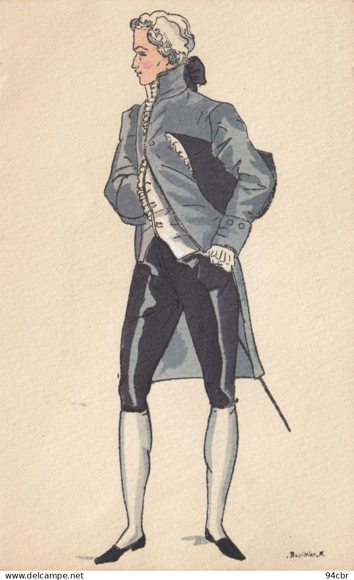 CPA (   Illustrateurs) Histoire Du Costume Français  EMPIRE 1814(b.bur Theme) (illus  ROUILLIER) - Rouillier