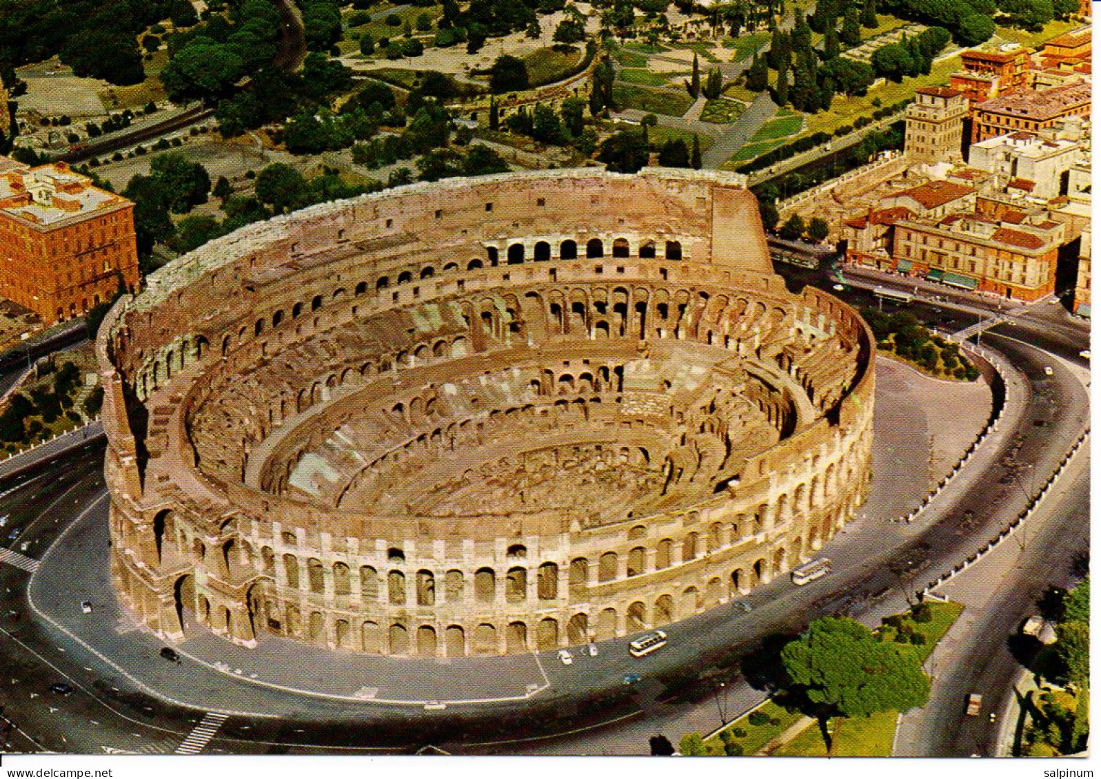 Roma Colosseo, Veduta Aerea, Annullo Speciale - Viag. 1972 - Colosseum