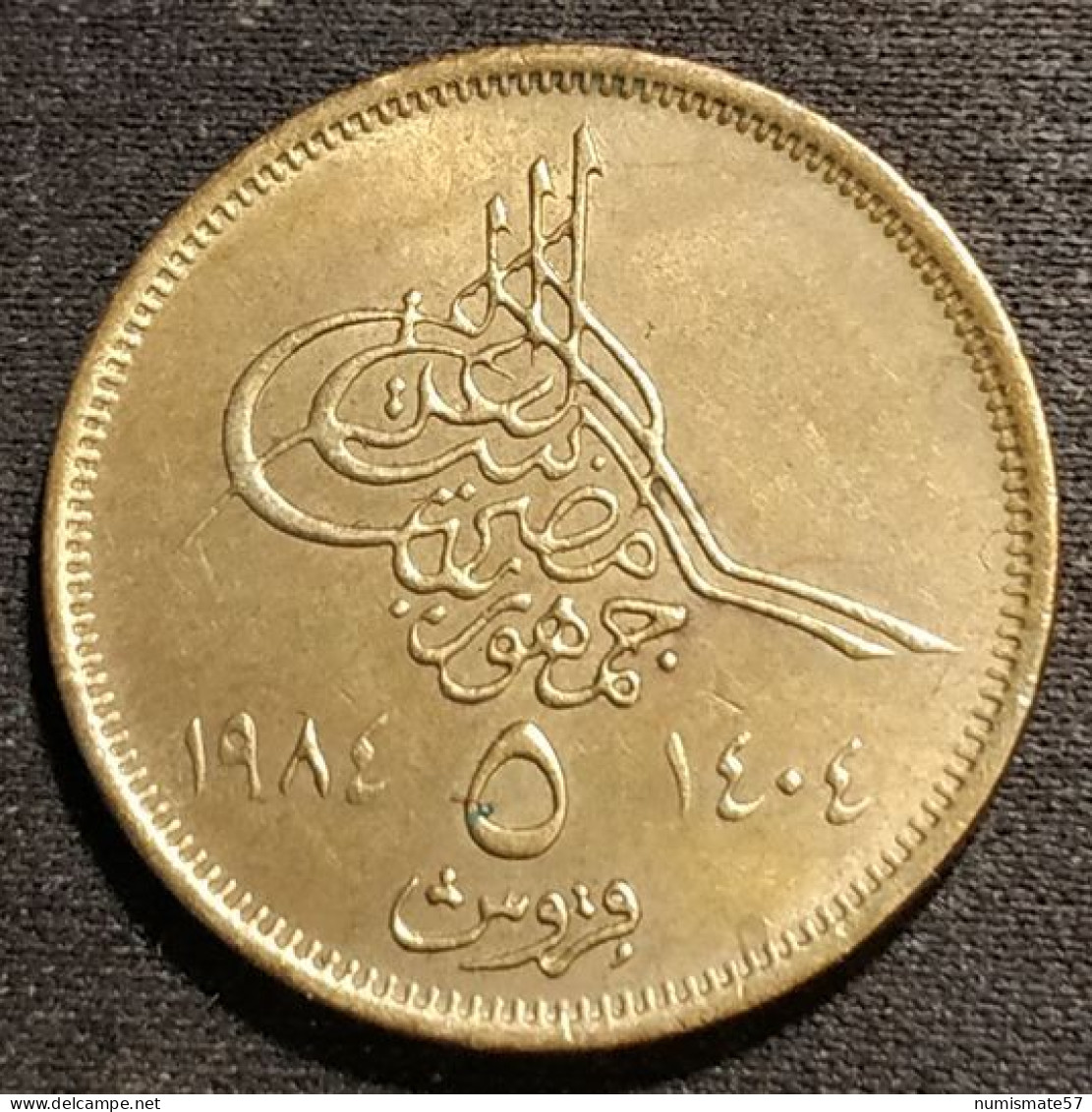 EGYPTE - EGYPT - 5 PIASTRES 1984 ( 1404 ) - KM 555.1 - Egypte