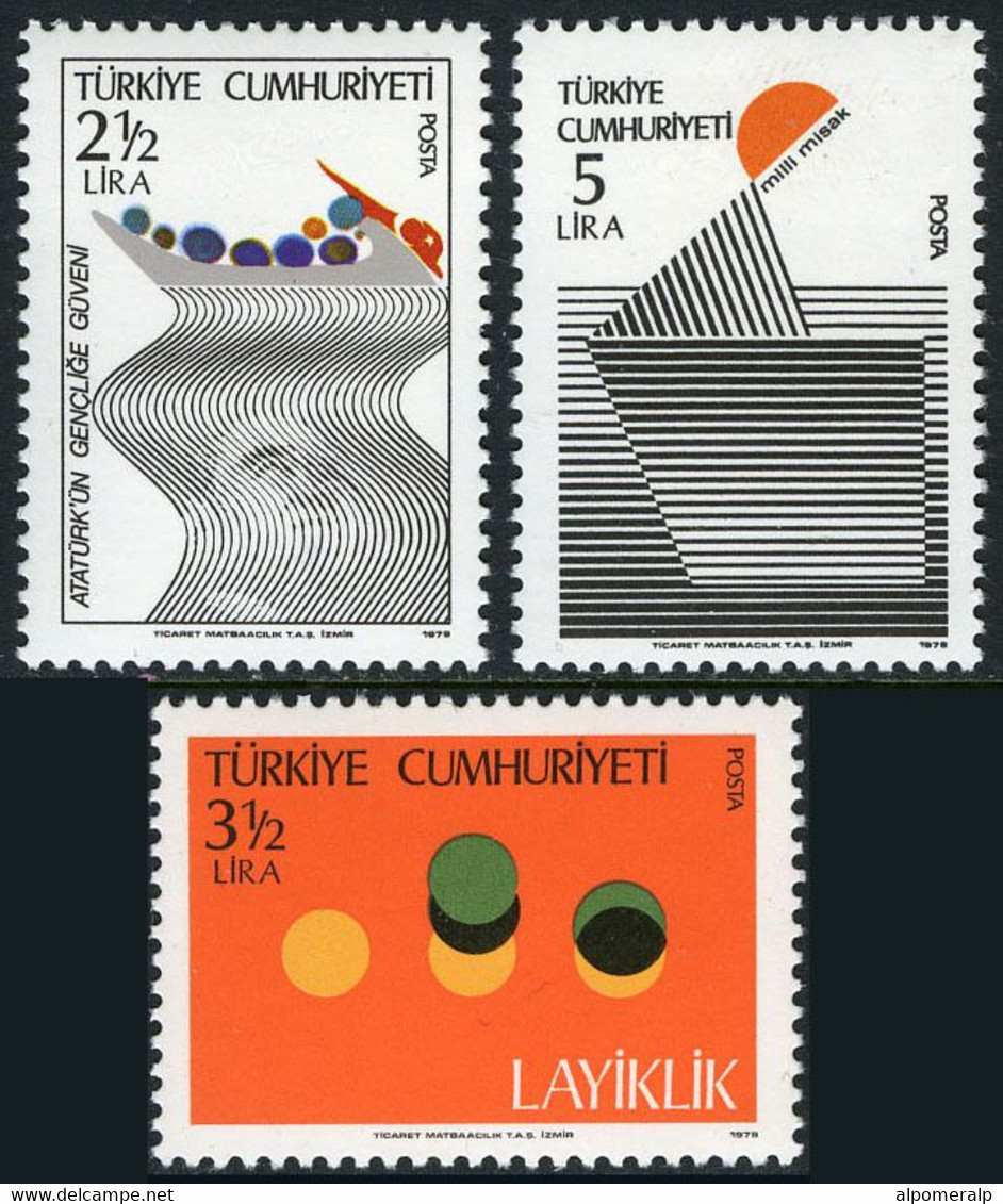 Türkiye 1979 Mi 2493-2495 MNH Atatürk Reforms - Unused Stamps