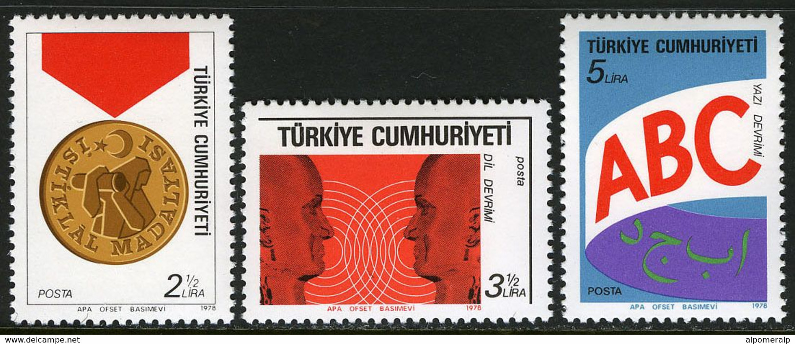 Türkiye 1978 Mi 2466-2468 MNH Atatürk Reforms - Unused Stamps