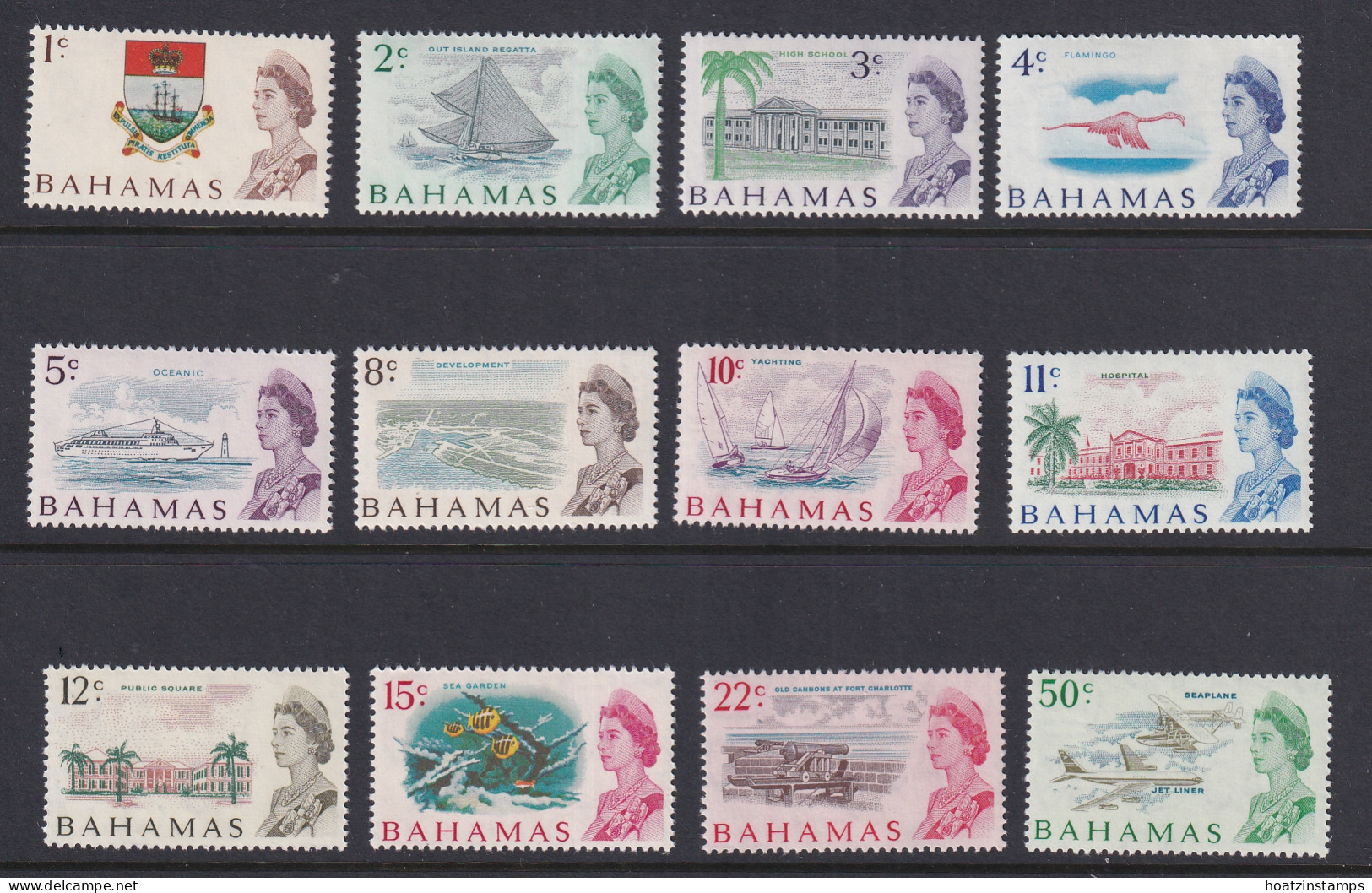 Bahamas: 1967/71   QE II - Pictorial To 50c  SG295-306    MNH - 1963-1973 Autonomia Interna