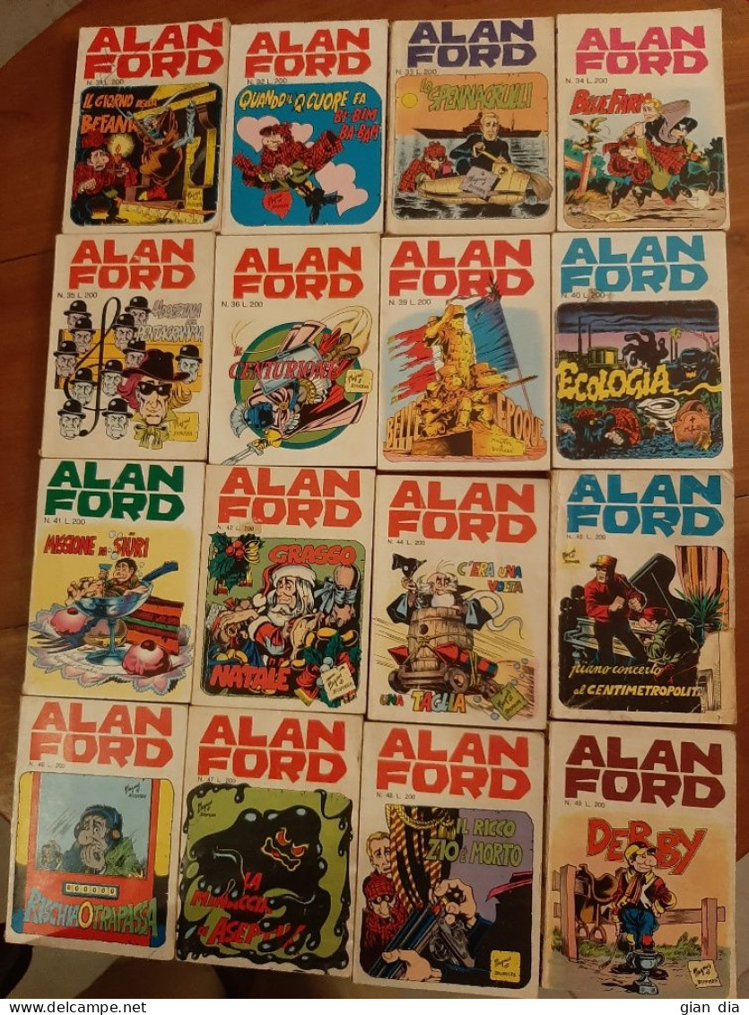 ALAN FORD Ed.Corno. Sequenza 31 – 49 (-3). 16 Albi. ORIGINALI. 01/72 – 07/73. - Prime Edizioni