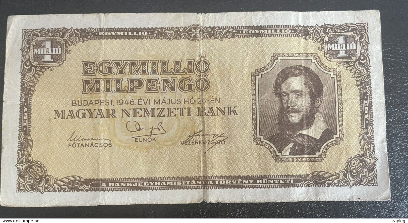 Hongrie - Hungary 1 Millio Egymillio Milpengo 1946 - Hongrie