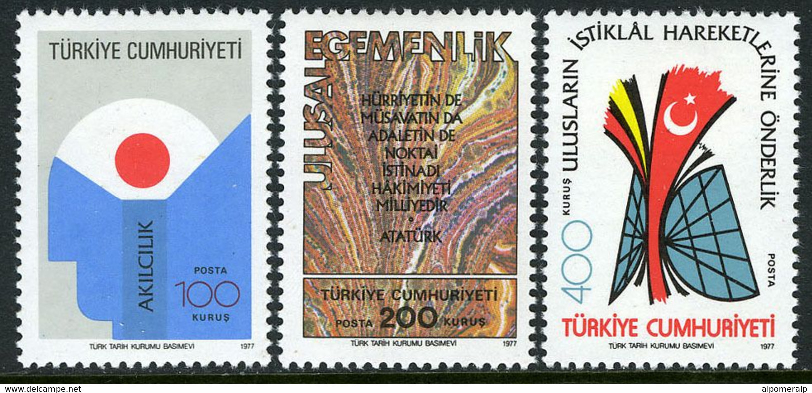 Türkiye 1977 Mi 2431-2433 MNH Atatürk Reforms - Unused Stamps