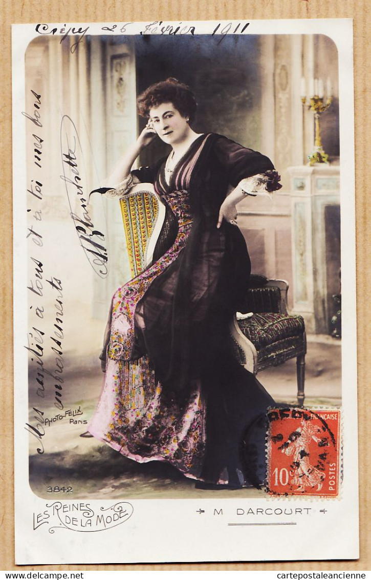 06293 / Rare M. DARCOURT Reines De La Mode CREPY 26 Février 1911 De Achille à Hélène BLANCHETTE-Photo FELIX 3842 - Mode