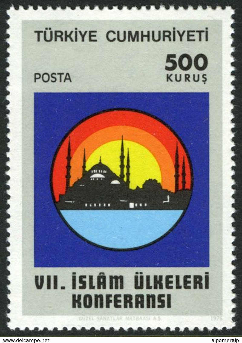 Türkiye 1976 Mi 2387 MNH Islamic Conference | Sultan Ahmet (Blue) Mosque, Istanbul - Neufs