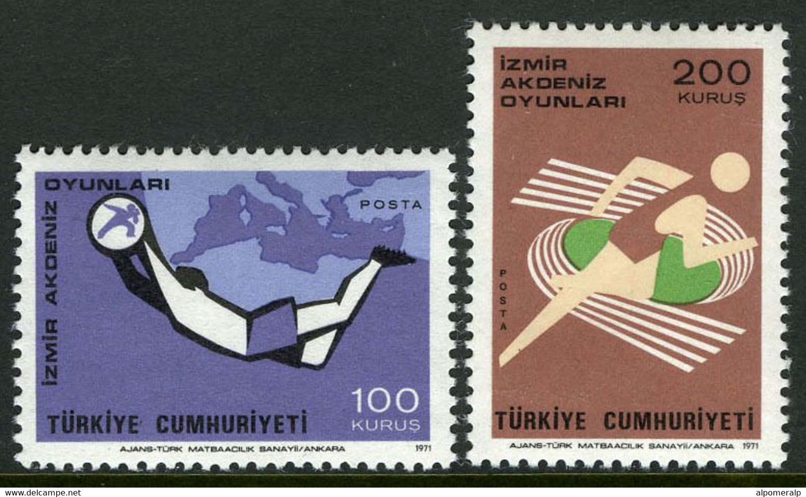 Türkiye 1971 Mi 2238-2239 MNH Mediterranean Games - Ungebraucht