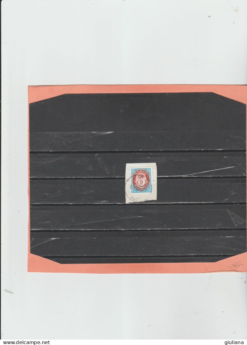 Norvegia 2001 - (YT) 1363 Used "Serie Courante. Cor De Poste" - 9,00k Su Frammento 1 Valor2 - Used Stamps