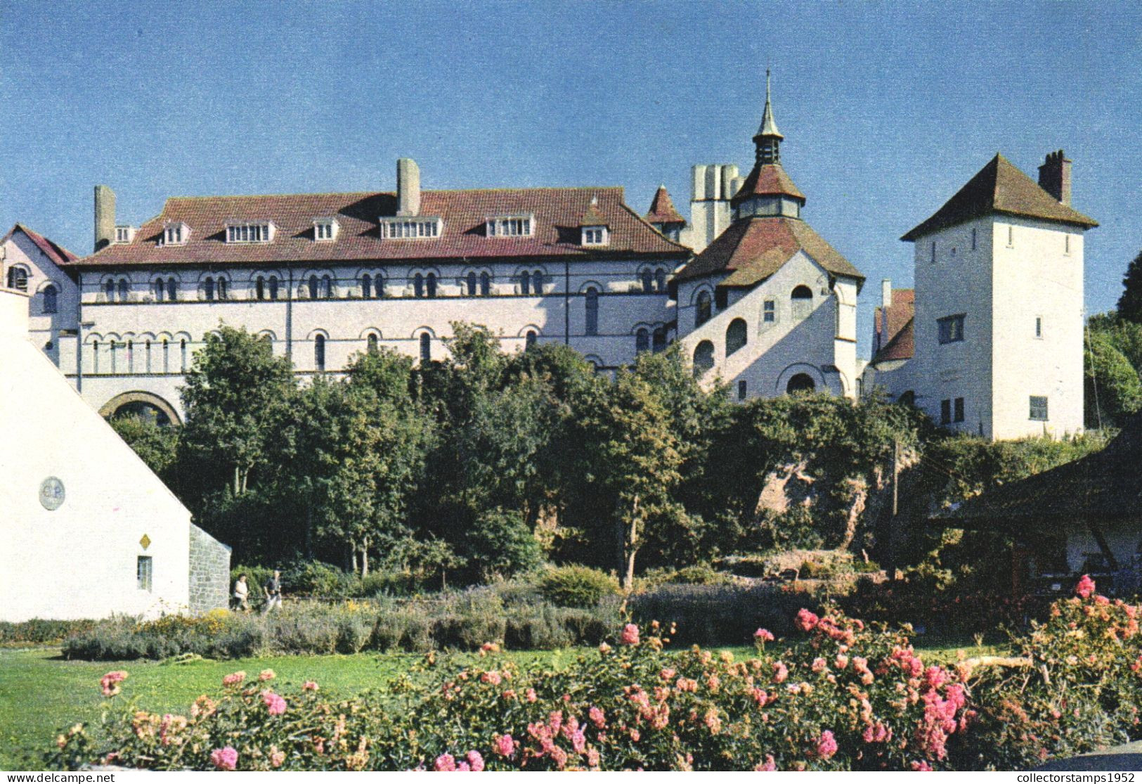 PEMBROKESHIRE, CALDEY ABBEY, ARCHITECTURE, GARDEN, WALES, UNITED KINGDOM, POSTCARD - Pembrokeshire