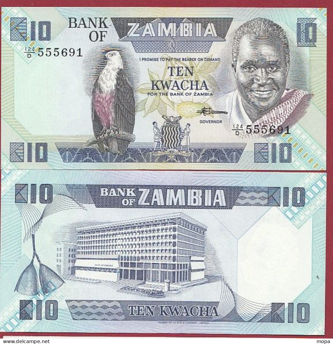 Zambie  --10 Kwacha 1980/1988 (Sign 7)---NEUF/UNC-- (98) - Zambie