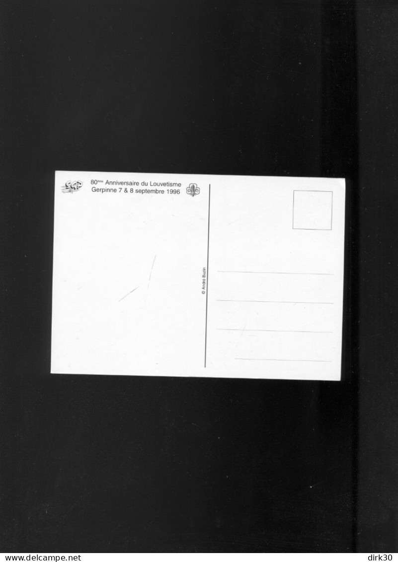 Belgie Andre Buzin WOLF Blanco Postkaart Gerpinne 1996 - Documents Commémoratifs