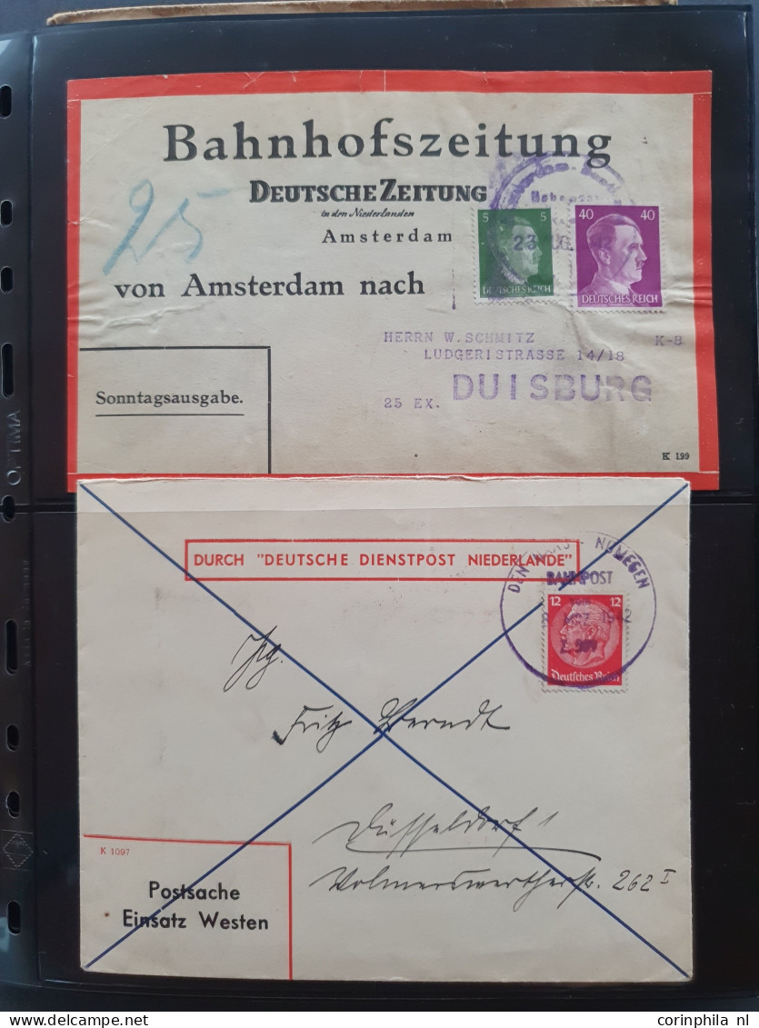 Cover 1941-1945 Zeer Gespecialiseerde Collectie Deutsche Dienstpost Niederlande DDPN (ca. 650 Poststukken) W.b. Veel Ech - Colecciones Completas