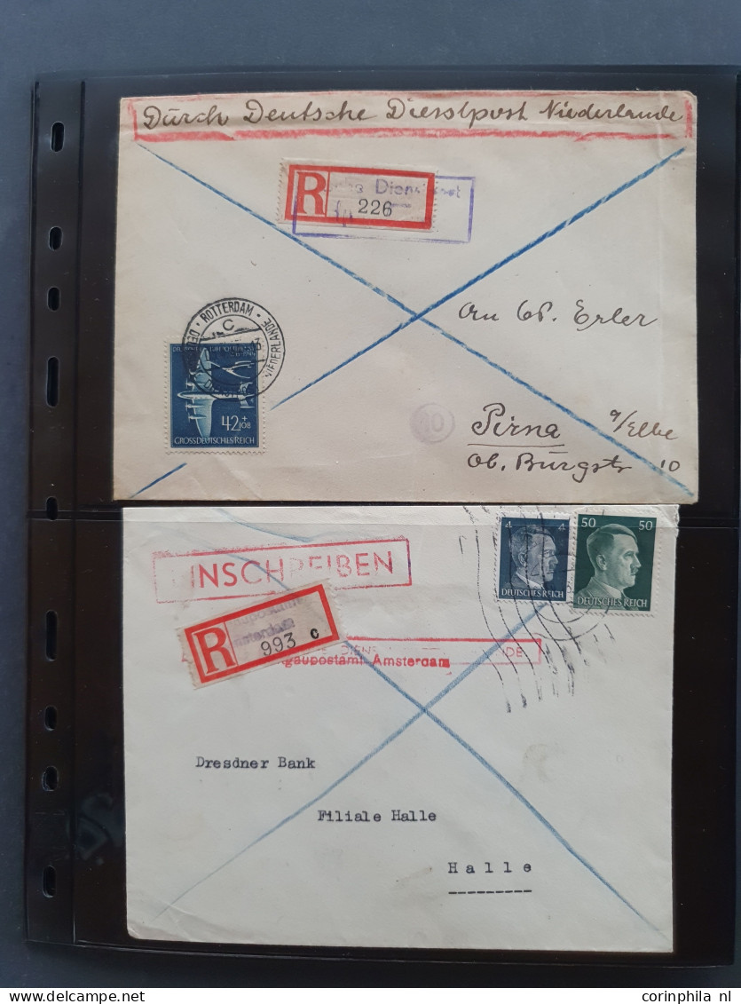 Cover 1941-1945 zeer gespecialiseerde collectie Deutsche Dienstpost Niederlande DDPN (ca. 650 poststukken) w.b. veel ech