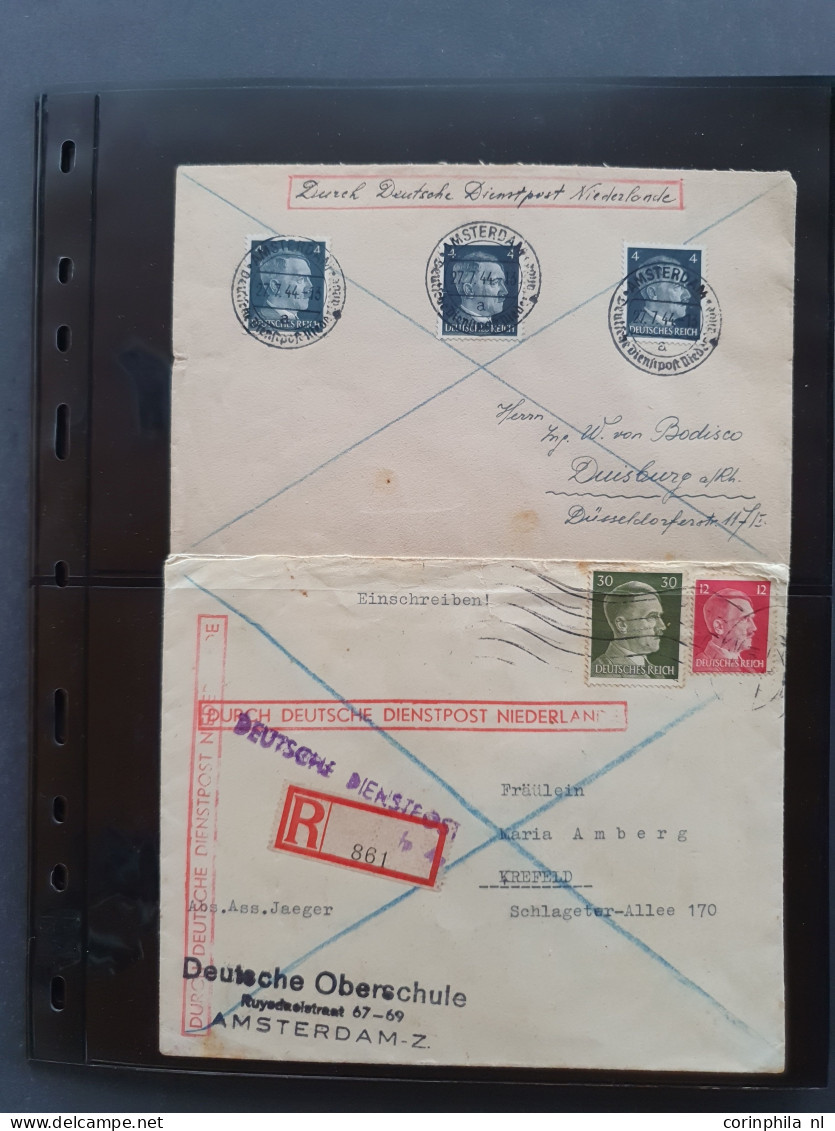 Cover 1941-1945 zeer gespecialiseerde collectie Deutsche Dienstpost Niederlande DDPN (ca. 650 poststukken) w.b. veel ech