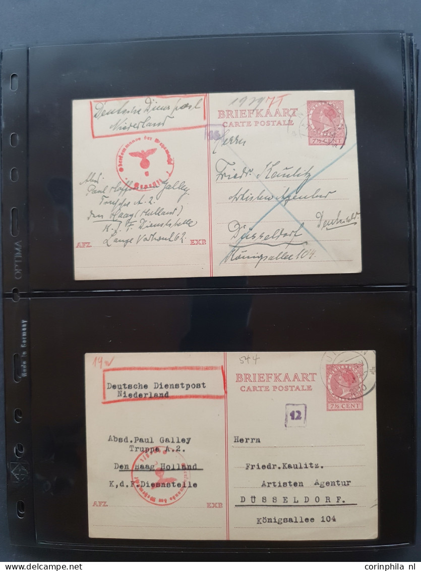 Cover 1941-1945 zeer gespecialiseerde collectie Deutsche Dienstpost Niederlande DDPN (ca. 650 poststukken) w.b. veel ech