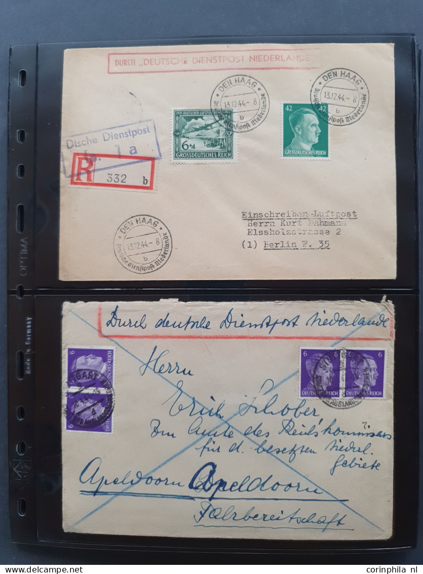 Cover 1941-1945 zeer gespecialiseerde collectie Deutsche Dienstpost Niederlande DDPN (ca. 650 poststukken) w.b. veel ech