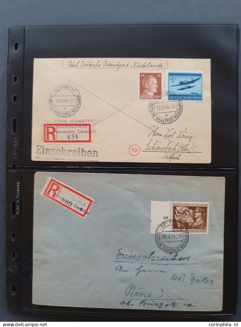 Cover 1941-1945 zeer gespecialiseerde collectie Deutsche Dienstpost Niederlande DDPN (ca. 650 poststukken) w.b. veel ech