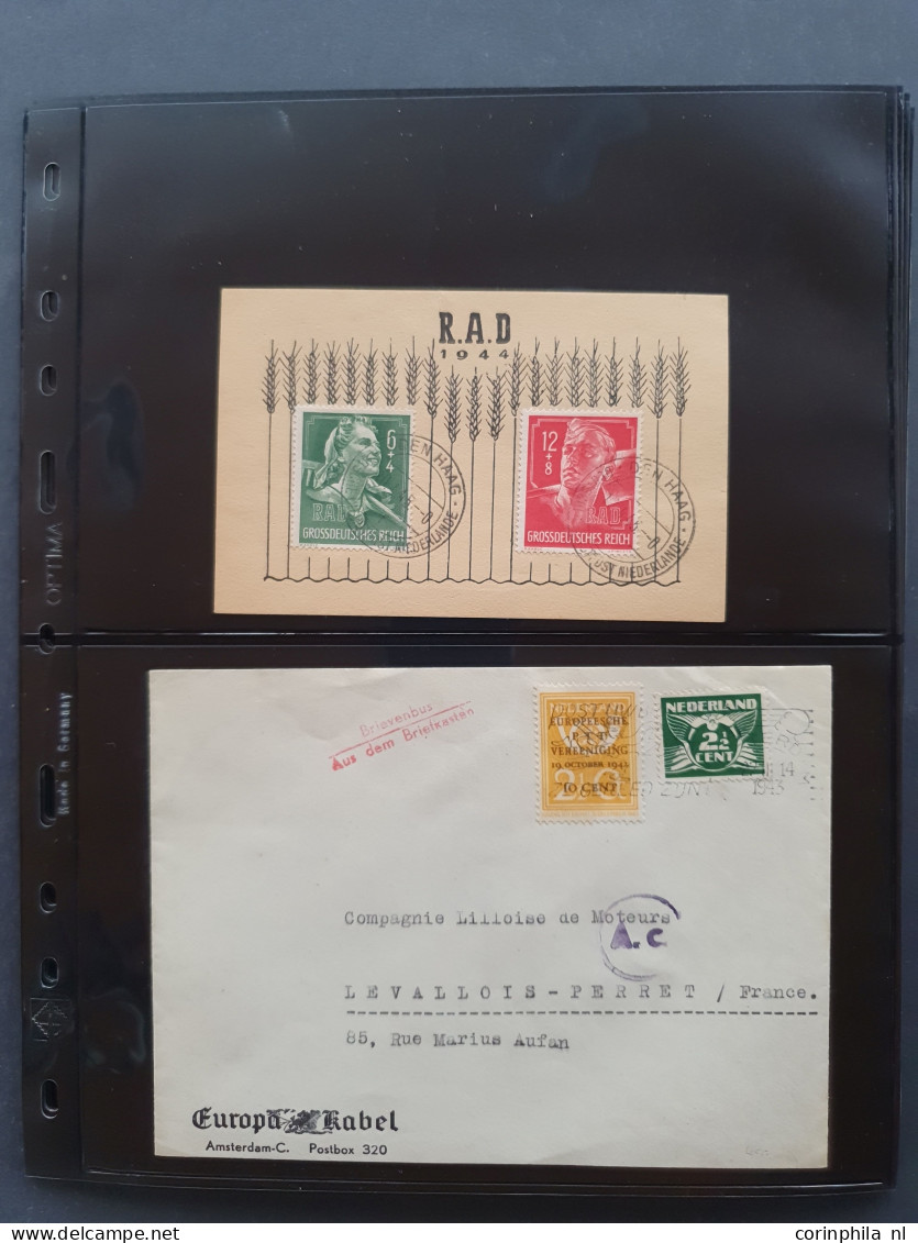 Cover 1941-1945 zeer gespecialiseerde collectie Deutsche Dienstpost Niederlande DDPN (ca. 650 poststukken) w.b. veel ech