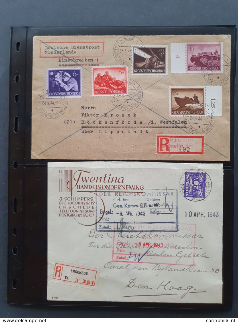 Cover 1941-1945 zeer gespecialiseerde collectie Deutsche Dienstpost Niederlande DDPN (ca. 650 poststukken) w.b. veel ech