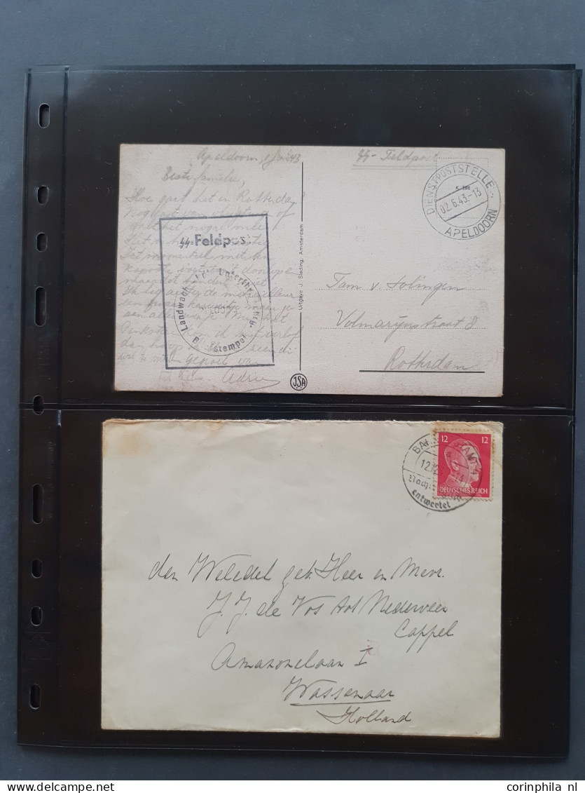 Cover 1941-1945 zeer gespecialiseerde collectie Deutsche Dienstpost Niederlande DDPN (ca. 650 poststukken) w.b. veel ech