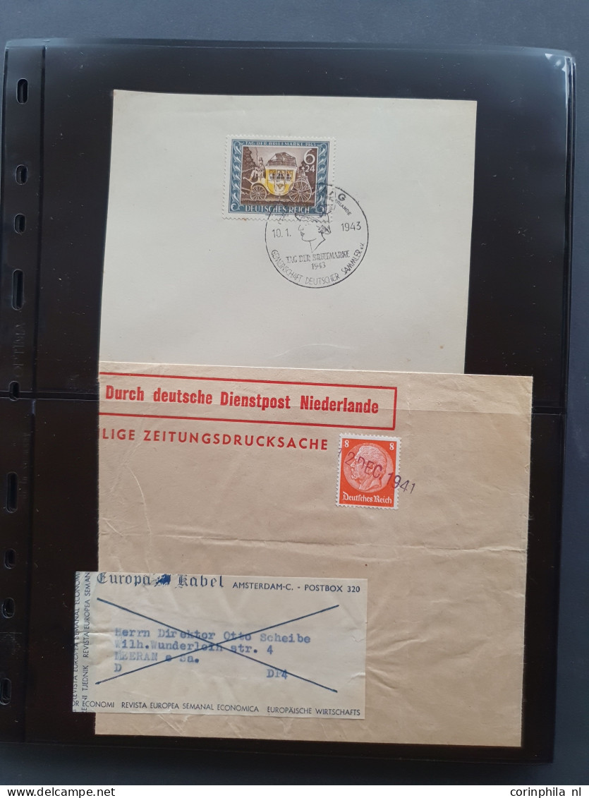 Cover 1941-1945 zeer gespecialiseerde collectie Deutsche Dienstpost Niederlande DDPN (ca. 650 poststukken) w.b. veel ech