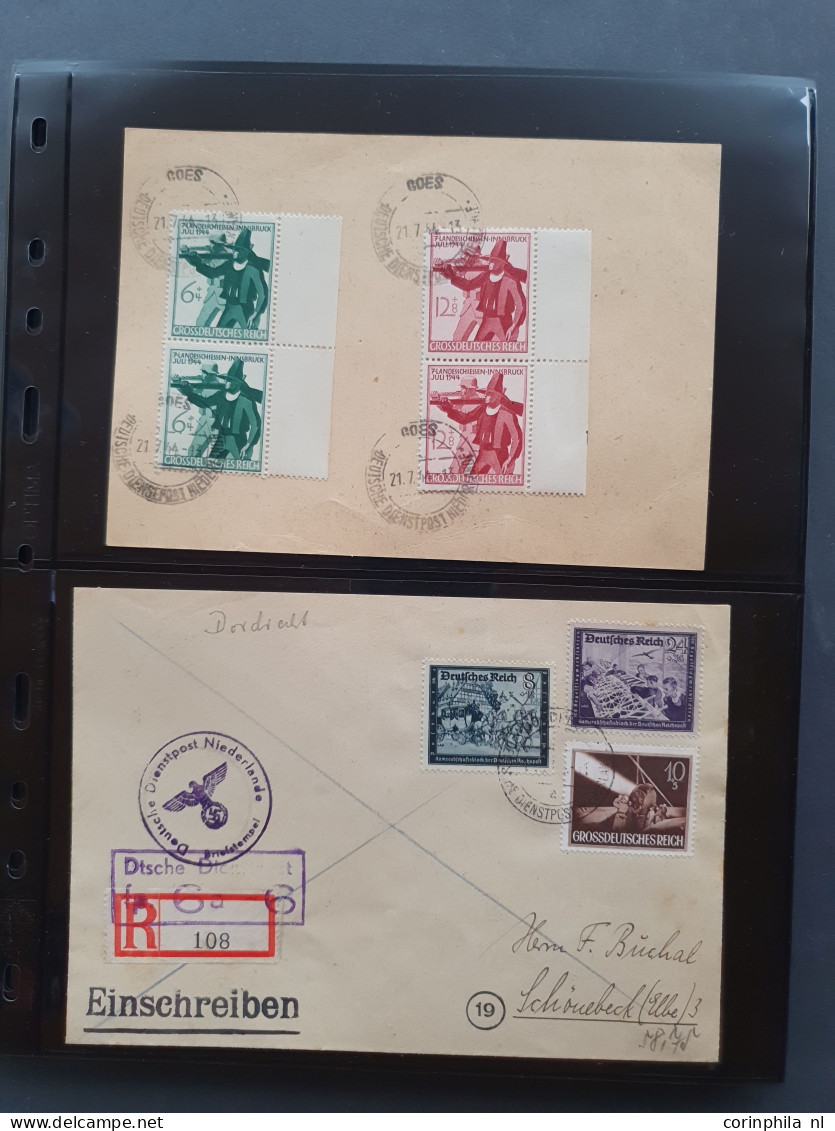 Cover 1941-1945 zeer gespecialiseerde collectie Deutsche Dienstpost Niederlande DDPN (ca. 650 poststukken) w.b. veel ech