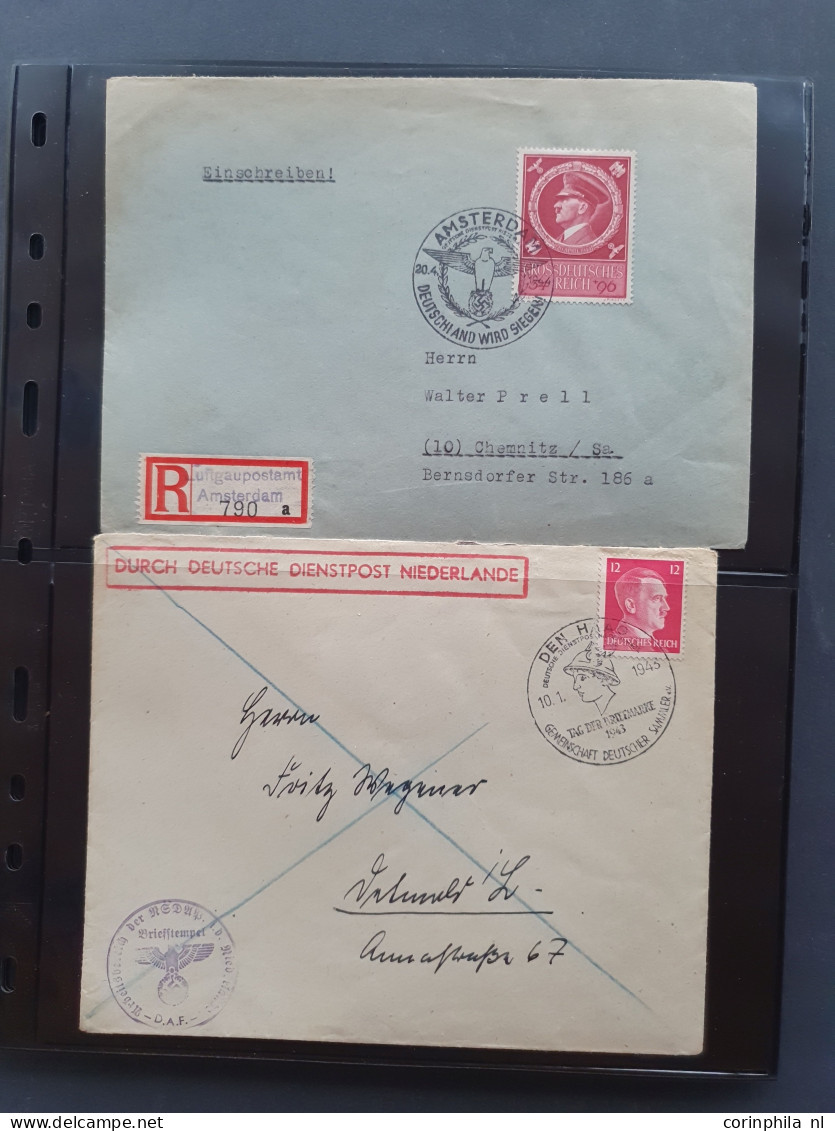 Cover 1941-1945 zeer gespecialiseerde collectie Deutsche Dienstpost Niederlande DDPN (ca. 650 poststukken) w.b. veel ech