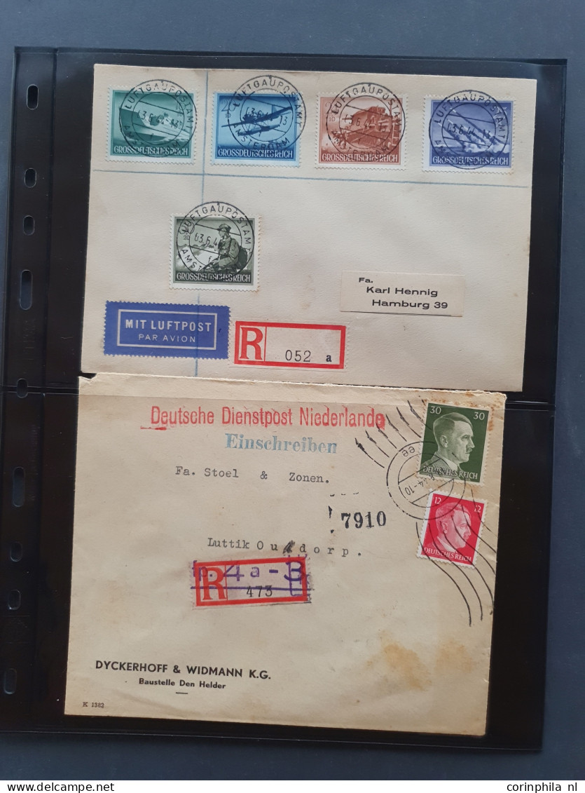 Cover 1941-1945 zeer gespecialiseerde collectie Deutsche Dienstpost Niederlande DDPN (ca. 650 poststukken) w.b. veel ech