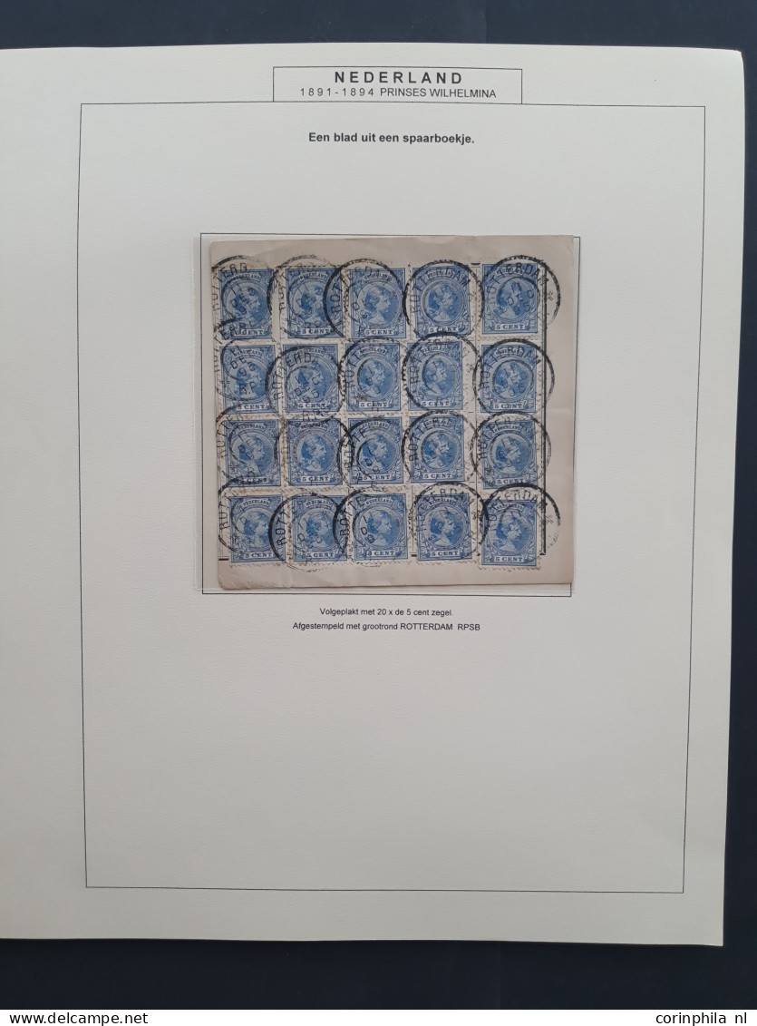 Cover 1891-1899, emissie Hangend Haar, collectie van ca. 170 poststukken met veel betere ex., buitenlandse bestemmingen,