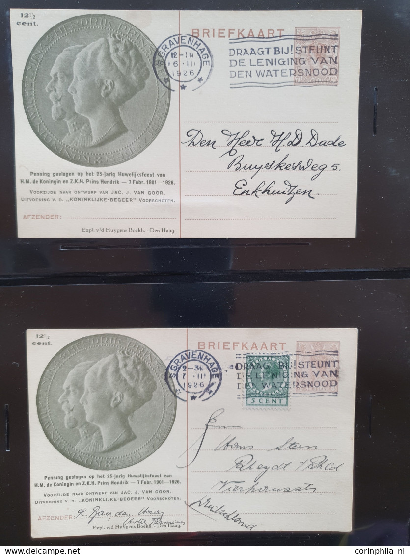 Cover 1924 en later particulier bedrukte postwaardestukken mooie collectie meest ongebruikt w.b. Tibo, Doris Rijkers, St