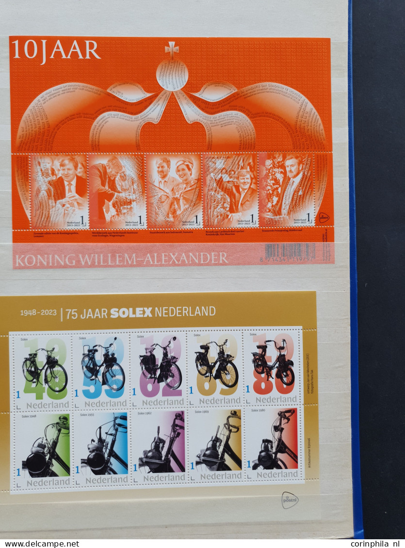 2005-2023 nominaal meest persoonlijke postzegels w.b. ca. €470, NL1 (ca. 1770x), Internationaal (ca. 30x) en December (5