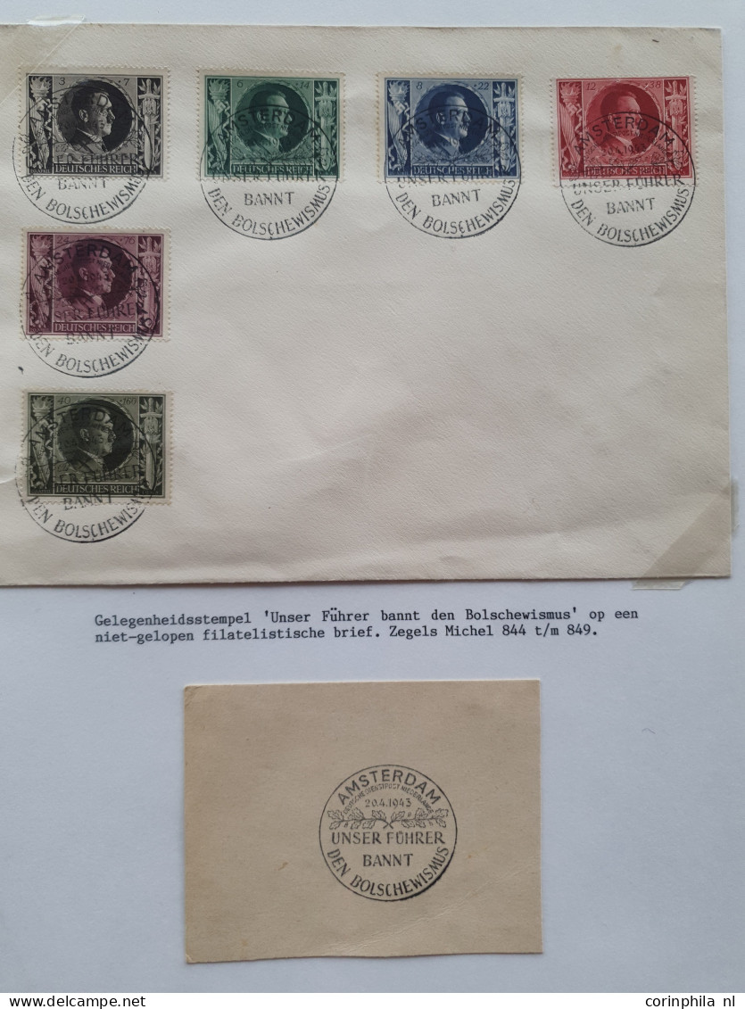 Cover 1940-1945 collectie Deutsche Dienstpost Niederlande DDPN (ca. 520 poststukken) deels opgezet op plaatsnaam A-Z met