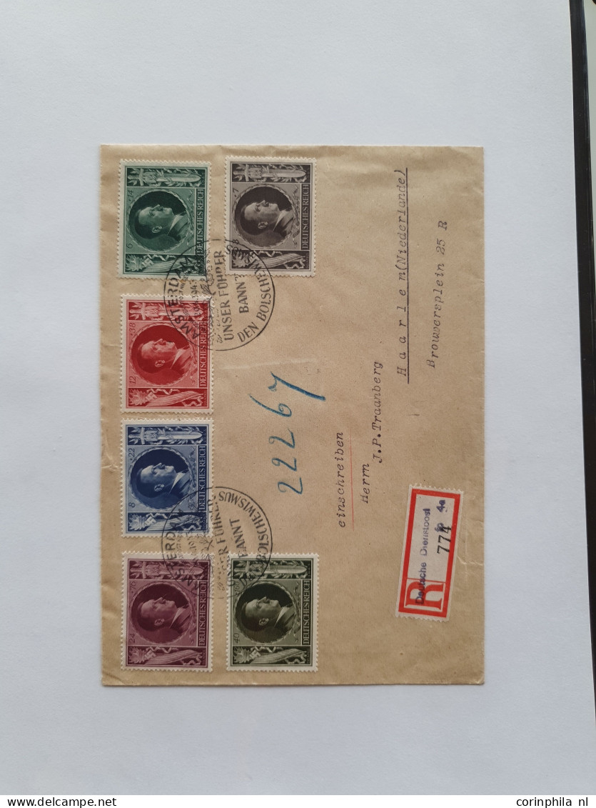Cover 1940-1945 collectie Deutsche Dienstpost Niederlande DDPN (ca. 520 poststukken) deels opgezet op plaatsnaam A-Z met