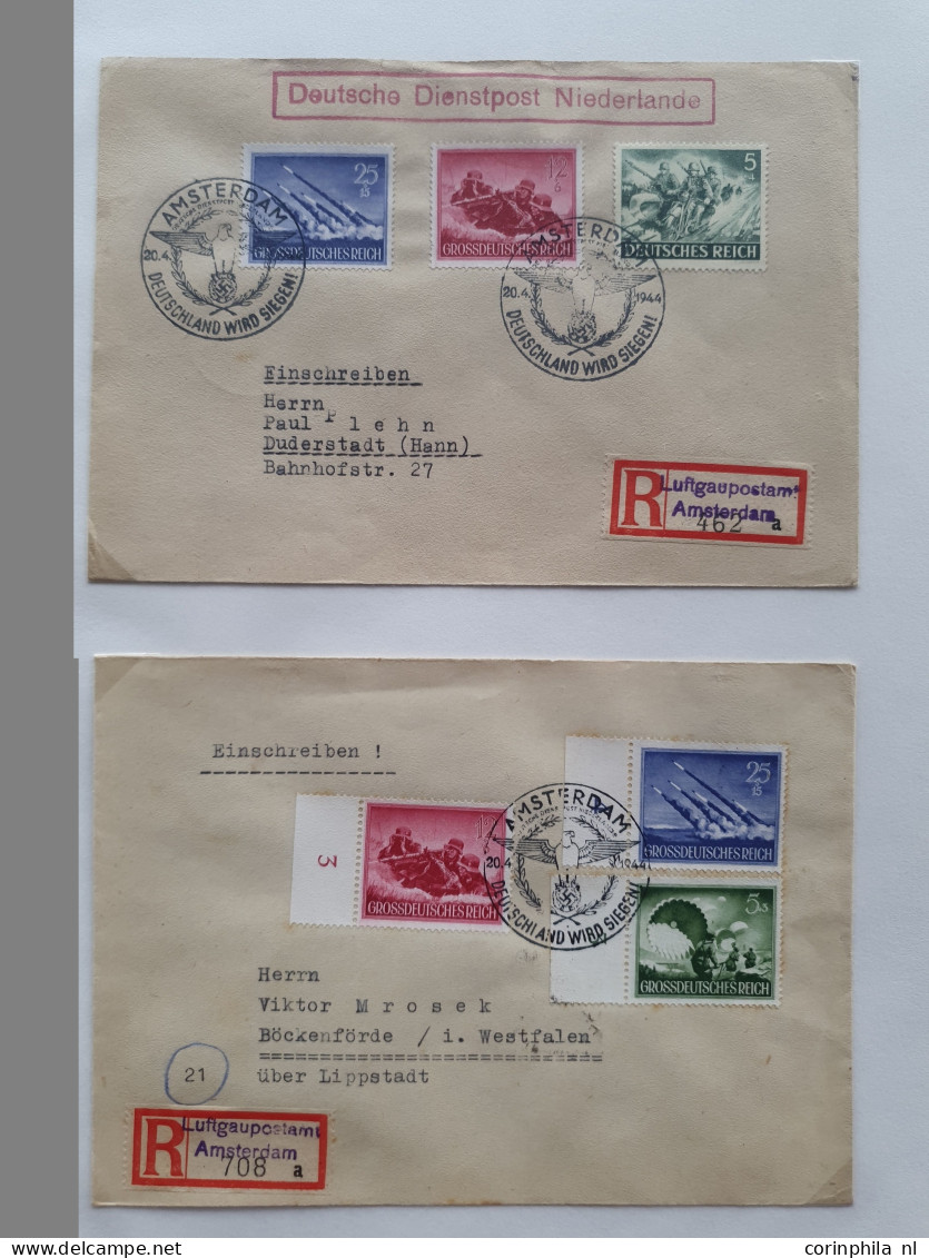 Cover 1940-1945 collectie Deutsche Dienstpost Niederlande DDPN (ca. 520 poststukken) deels opgezet op plaatsnaam A-Z met